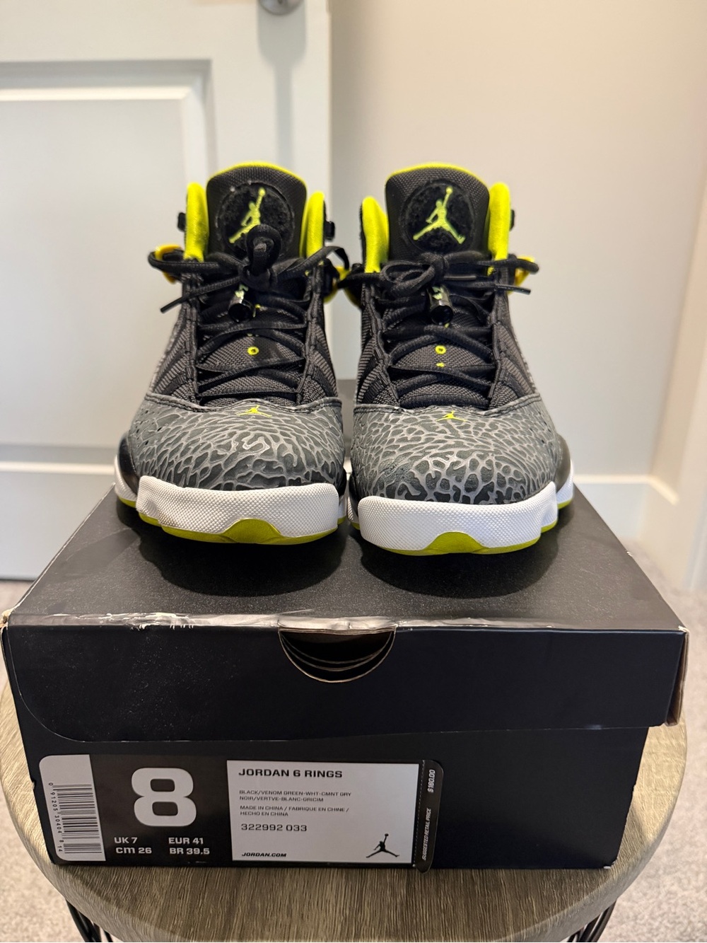 *SOLD* JORDAN 6 RINGS - VENOM GREEN
